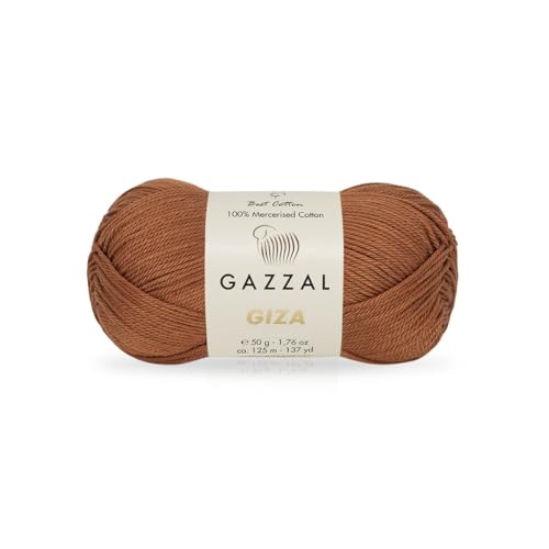 Gazzal Giza 2484 Garn aus 100 % merzerisierter Baumwolle, Sportgewicht, glatt, glänzend, Häkel- und Strickgarn, jeder Strang 50 g/125 m Gazzal Giza 2484 Garn aus 100 % merzerisierter Baumwolle, Sportgewicht, glatt, glänzend, Häkel- und Strickgarn, jeder Strang 50 g/125 m von Sorenta