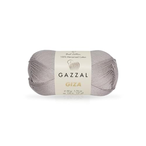 Gazzal Giza 2488 Garn aus 100 % merzerisierter Baumwolle, Sportgewicht, glatt, glänzend, Häkel- und Strickgarn, jeder Strang 50 g/125 m von Sorenta