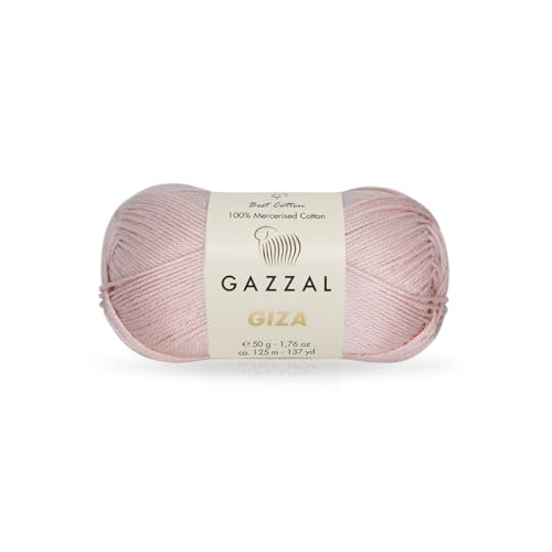 Gazzal Giza 2491 Garn aus 100 % merzerisierter Baumwolle, sportliches Gewicht, glatt, glänzend, Häkel- und Strickgarn, jeder Strang 50 g/125 m Gazzal Giza 2491 Garn aus 100 % merzerisierter Baumwolle, sportliches Gewicht, glatt, glänzend, Häkel- und Strickgarn, jeder Strang 50 g/125 m von Sorenta