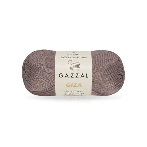 Gazzal Giza 2495 Garn aus 100 % merzerisierter Baumwolle, Sportgewicht, glatt, glänzend, Häkel- und Strickgarn, jeder Strang 50 g/125 m von Sorenta