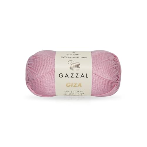 Gazzal Giza 2496 Garn aus 100 % merzerisierter Baumwolle, Sportgewicht, glatt, glänzend, Häkel- und Strickgarn, jeder Strang 50 g/125 m von Sorenta