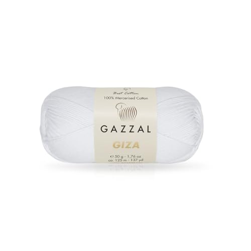 Gazzal Giza Garn aus 100 % merzerisierter Baumwolle, sportliches Gewicht, glatt, glänzend, Häkel- und Strickgarn, jeder Strang 50 g/125 m, 2450 von Sorenta