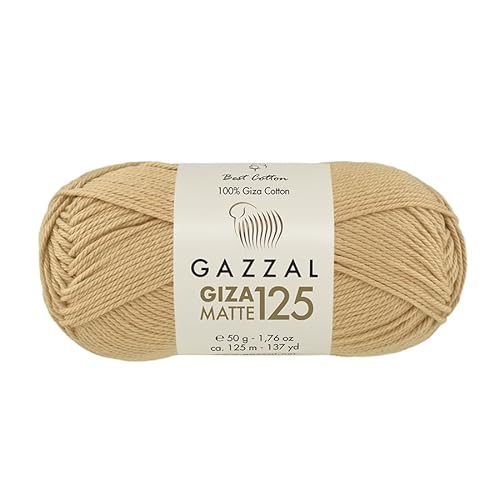 Gazzal Giza Matte 125-100% Baumwollgarn, Sportgewicht, weiches und mattes Finish zum Häkeln und Stricken, jeder Strang 50g/125m - 5552 Gazzal Giza Matte 125-100% Baumwollgarn, Sportgewicht, weiches und mattes Finish zum Häkeln und Stricken, jeder Strang 50g/125m - 5552 von Sorenta