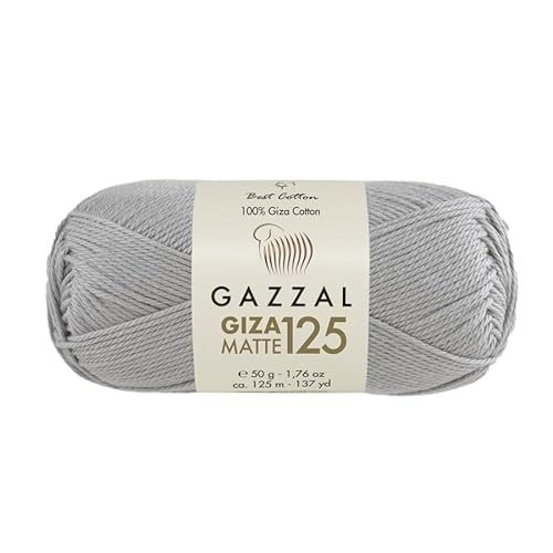 Gazzal Giza Matte 125-100% Baumwollgarn, Sportgewicht, weiches und mattes Finish zum Häkeln und Stricken, jeder Strang 50g/125m - 5554 Gazzal Giza Matte 125-100% Baumwollgarn, Sportgewicht, weiches und mattes Finish zum Häkeln und Stricken, jeder Strang 50g/125m - 5554 von Sorenta