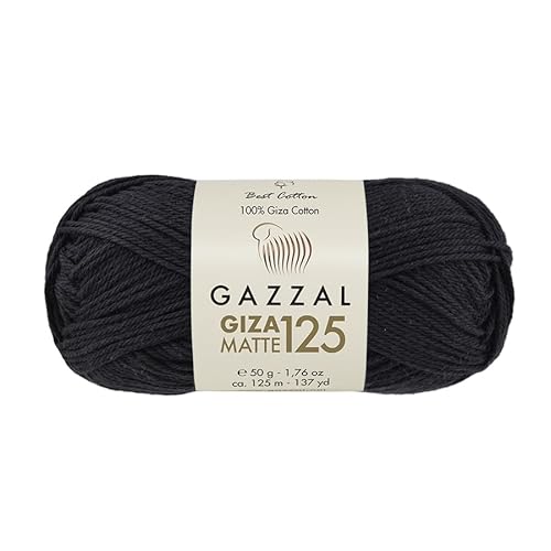 Gazzal Giza Matte 125-100% Baumwollgarn, Sportgewicht, weiches und mattes Finish zum Häkeln und Stricken, jeder Strang 50g/125m - 5557 von Sorenta