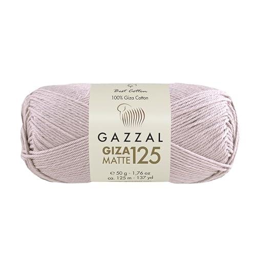 Gazzal Giza Matte 125-100% Baumwollgarn, Sportgewicht, weiches und mattes Finish zum Häkeln und Stricken, jeder Strang 50g/125m - 5588 von Sorenta