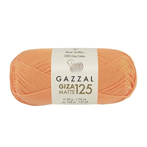 Gazzal Giza Matte 125-100% Baumwollgarn, Sportgewicht, weiches und mattes Finish zum Häkeln und Stricken, jeder Strang 50g/125m - 5593 Gazzal Giza Matte 125-100% Baumwollgarn, Sportgewicht, weiches und mattes Finish zum Häkeln und Stricken, jeder Strang 50g/125m - 5593 von Sorenta