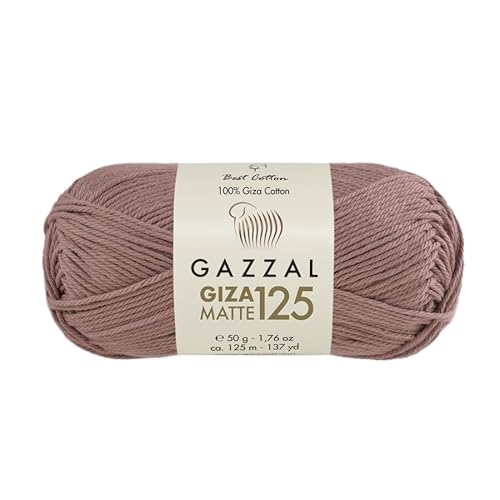 Gazzal Giza Matte 125-100% Baumwollgarn, Sportgewicht, weiches und mattes Finish zum Häkeln und Stricken, jeder Strang 50g/125m - 5595 Gazzal Giza Matte 125-100% Baumwollgarn, Sportgewicht, weiches und mattes Finish zum Häkeln und Stricken, jeder Strang 50g/125m - 5595 von Sorenta