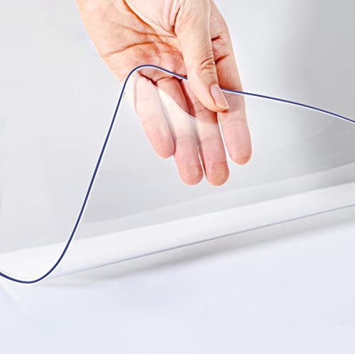Soroel Transparente Kunststoff-Tischdecken, 1,5 mm dick, Vinyl-Tischdecke, Unterlage, Schreibtischunterlage aus PVC, Esstischschutz für Holzmöbel, Kaffeetisch, Beistelltisch, Sofa, Nachttisch, 101,6 x Soroel Transparente Kunststoff-Tischdecken, 1,5 mm dick, Vinyl-Tischdecke, Unterlage, Schreibtischunterlage aus PVC, Esstischschutz für Holzmöbel, Kaffeetisch, Beistelltisch, Sofa, Nachttisch, 101,6 x von Soroel