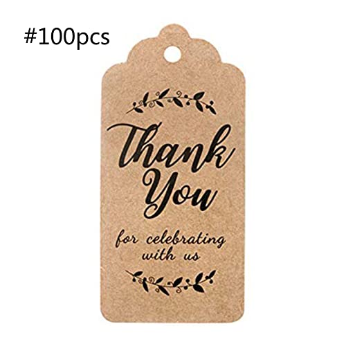 100 Stück Geschenk Dankeschön Geschenkverpackung Mit 20 M Schnur Ideal Für Kleidungsetiketten von Sorrowso