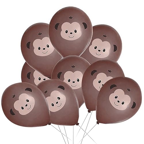 Dschungel Partyzubehör Luftballons Set 10 Stück Tiger Affe Ballon Luftballons Für Partys von Sorrowso