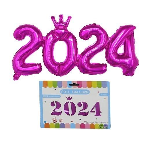 Folien Zahlenballon 2024 Und Auffällige Neujahrsdekoration Für Neujahrsfeiern 2024 Festival Partyzubehör Hochzeitsfeier von Sorrowso