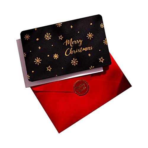 Sorrowso 6 Stück Frohe Weihnachten Grußkarten Mit Umschlag Geschäftseinladungskarten Frohe Weihnachtskarten Mit Umschlägen von Sorrowso