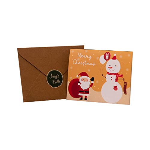 Sorrowso 6 Stück Frohe Weihnachtskarten Mit Umschlägen Postkarten Einladungen Winter Frohe Feiertage Grußkarten Party Geschenk Weihnachtspostkarten von Sorrowso