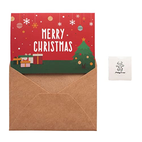 Sorrowso Weihnachtsgrußkarten Grußkarten Postkarten Einladungen Mit Umschlag Neujahr Winter Frohe Feiertage Party Geschenk Weihnachtspostkarten 96 Stück von Sorrowso