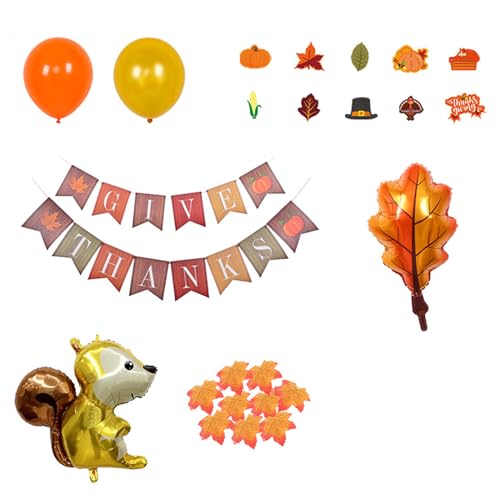 Thanksgiving-Party-Dekorationsset, 25,4 cm hoch, Ballon-Banner, Party-Hintergründe, Partyzubehör, Heimdekoration, für Heimversammlungen von Sorrowso