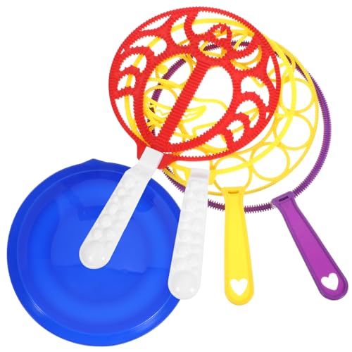 1 Satz Bubble Wands für Teiliges mit Großen Seifenblasenstäben Tray und Bunten Blasringen für Outdoor Spaß bei Gartenpartys Strand Park 1 Satz Bubble Wands für Teiliges mit Großen Seifenblasenstäben Tray und Bunten Blasringen für Outdoor Spaß bei Gartenpartys Strand Park von Sosoport