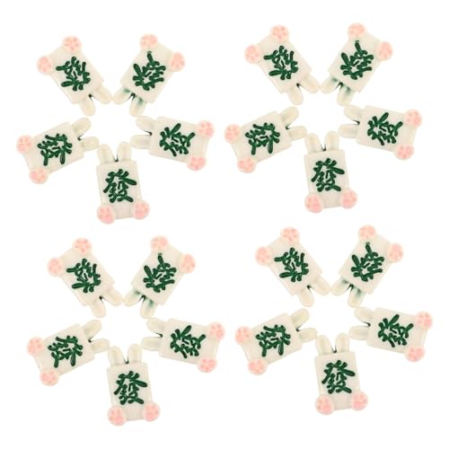 20 Flache Harzanhänger Niedliche Flache Mahjong Charms Aus Harz Für DIY Scrapbooking Haarspangenherstellung Und Handyhüllen Design von Sosoport