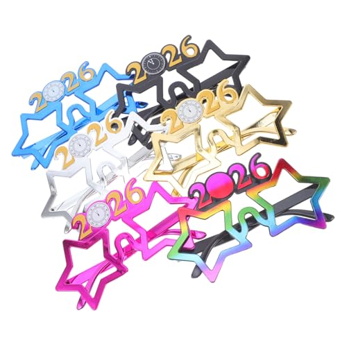 6 Stück 2026 Brille Neujahrs-Sonnenbrille 2026 Neujahrsbrille Partynummer Brille 2026 Sonnenbrille Neuheit Neujahrsbrille Frohes neues Jahr 2026 glasses frame Silvesterbrille Stk 6 Stück 2026 Brille Neujahrs-Sonnenbrille 2026 Neujahrsbrille Partynummer Brille 2026 Sonnenbrille Neuheit Neujahrsbrille Frohes neues Jahr 2026 glasses frame Silvesterbrille Stk von Sosoport