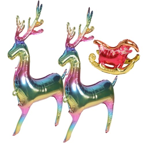 Sosoport 1 Satz Festliches Rentier Schlitten Ballonset Große Weihnachtsdeko mit Aufblasbarem Rentier und Schlitten für Lebendige Weihnachtsfeiern und Fotosxmas Ballon Dekoration Sosoport 1 Satz Festliches Rentier Schlitten Ballonset Große Weihnachtsdeko mit Aufblasbarem Rentier und Schlitten für Lebendige Weihnachtsfeiern und Fotosxmas Ballon Dekoration von Sosoport