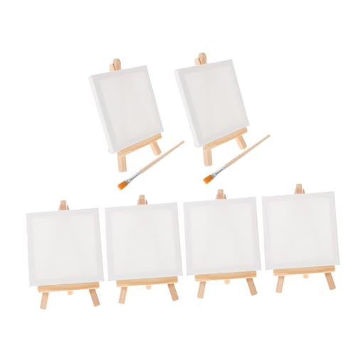 Sosoport 1 Satz Mini Staffelei Set mit Malcanvas Holzrahmen für Erwachsene für Gruppenaktivitäten Elegante Tischdekoration und Vielseitige Malprojekte von Sosoport