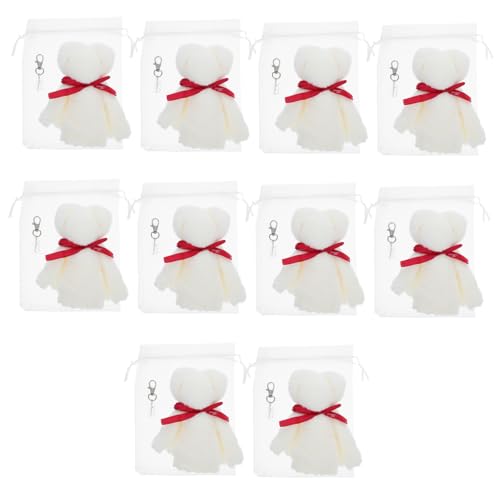 Sosoport 1 Satz Teiliges Tuch und Schlüsselanhänger Set mit Süßem Bären für Taufen Hochzeiten und Abschlüsse für Jungen und Mädchen von Sosoport