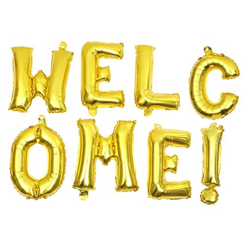 Sosoport 1 Set Willkommensparty Goldballons Banner Buchstabendekorationen Aluminiumfolienballons Willkommensfolienballons Willkommensballons Goldene Aluminiumfolie Sosoport 1 Set Willkommensparty Goldballons Banner Buchstabendekorationen Aluminiumfolienballons Willkommensfolienballons Willkommensballons Goldene Aluminiumfolie von Sosoport