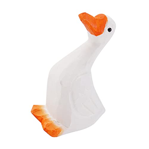 Sosoport 1 Stück Holz Ente Ornament aus Naturholz Lustige Desktop Dekoration für Zuhause Kreative Tierfigur für und Wohnräume Handgefertigt aus Hochwertigem Material von Sosoport