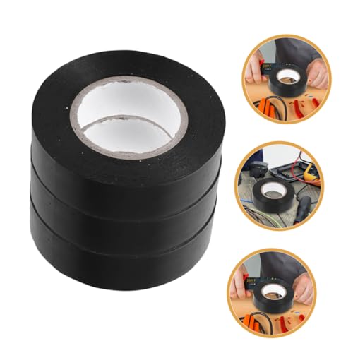 Sosoport 10 Rollen Isolierband Schwarz PVC Elektrikerband Hochtemperaturbeständig Elektrisches Klebeband für Kabelschutz Auto Drahtbündelung Vielseitig Einsetzbar von Sosoport