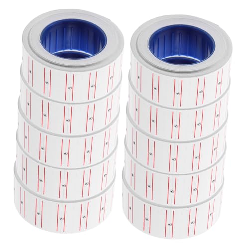 Sosoport 10 Rollen Preisauszeichner Etikettenpapier Selbstklebende Preisaufkleber pro Rolle Stark Haftende Einzelreihe Verkaufsschilder für Einzelhandel Praktische Markierungsaufkleber Sosoport 10 Rollen Preisauszeichner Etikettenpapier Selbstklebende Preisaufkleber pro Rolle Stark Haftende Einzelreihe Verkaufsschilder für Einzelhandel Praktische Markierungsaufkleber von Sosoport