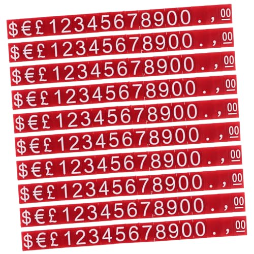 Sosoport 10 Sätze Teiliges Preis anzeigewürfel Verstellbare Nummernblöcke Preisschilder für Schmuck Einzelhandel Langlebige Preisdisplaywürfel für Einfache Preisänderung in Geschäften und von Sosoport