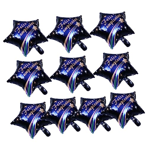 Sosoport 10 Stück 1 Satz Geburtstag Fünf-Sterne-Ballon Lieferungen Zahlenballons bunt luftballons balloons hochzeitsdeko neuartiges Ballon-Kit Interessante Foto -Requisiten Aluminiumfolie von Sosoport