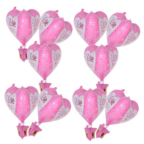 Sosoport 10 Stück Heißluftballon Dekoration Luftballons Folienballons Zum Valentinstag Valentinsballons -show-ballon Valentinsdekorationen Für Party Aluminiumfolie Sosoport 10 Stück Heißluftballon Dekoration Luftballons Folienballons Zum Valentinstag Valentinsballons -show-ballon Valentinsdekorationen Für Party Aluminiumfolie von Sosoport
