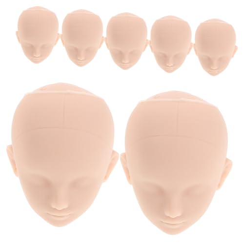 Sosoport 10 Stück Make Up Puppenkopf Schaufensterpuppenkopf Für Make Up Übungen DIY Puppe Make Up Schminkkopf Make Up Übungskopf Make Up Übungsgesicht Kunststoff von Sosoport