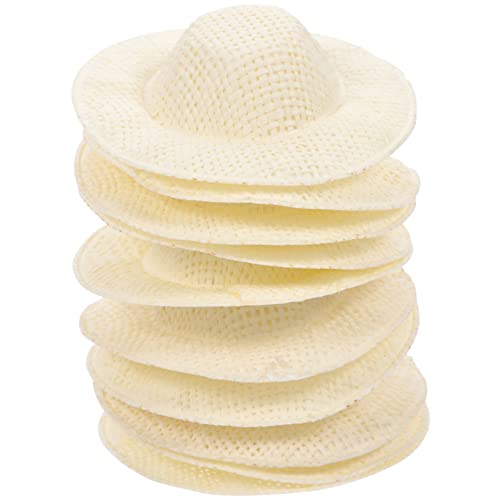 Sosoport 10 Stück Mini-Hut klein winzig Mädchen Strohhut Mini-Strohhüte zum Basteln Gewebte puppenkleidung Puppen Kleidung DIY Zubehör miniaturhaus Puppen-Minihüte Miniaturhüte Stoff Beige Sosoport 10 Stück Mini-Hut klein winzig Mädchen Strohhut Mini-Strohhüte zum Basteln Gewebte puppenkleidung Puppen Kleidung DIY Zubehör miniaturhaus Puppen-Minihüte Miniaturhüte Stoff Beige von Sosoport