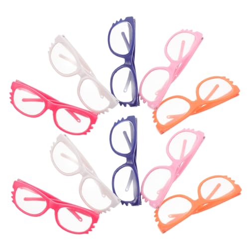 Sosoport 10 Stück Puppe Brille Puppe Mini-Sonnenbrille zum Basteln Kostümzubehör für Minipuppen gefälschte Kinderbrille Weihnachtsfeier Requisiten Puppenbrille Plastik von Sosoport