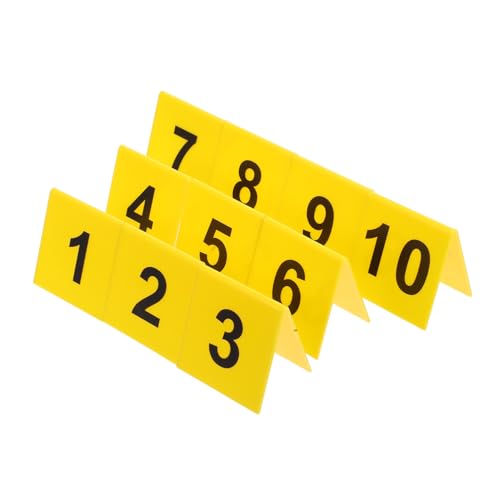 Sosoport 10 Stück Teiliges Acryl Tischnummern Doppelseitig Markierungstafeln für Hochzeit Party Restaurant Detektiv Szenen Tischnummern Tischaufsteller von Sosoport