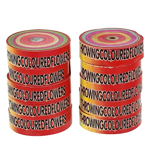 Sosoport 10 Stück Teiliges Bunte Handwurf Streamers aus Papier Leichte Party Deko für Hochzeit Geburtstag Festival Robuste Gleichmäßig Geschnittene Farbbandstücke Sorgt für Lebendige von Sosoport