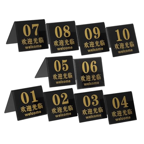 Sosoport 10 Stück Teiliges Kunststoff Tischnummern Wiederverwendbare Restaurant Tischmarkierer Schwarz gold Robuste Reservierungsschilder für Hochzeit Party Cafés Sosoport 10 Stück Teiliges Kunststoff Tischnummern Wiederverwendbare Restaurant Tischmarkierer Schwarz gold Robuste Reservierungsschilder für Hochzeit Party Cafés von Sosoport