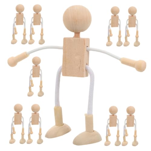 Sosoport 10 Stück Teiliges aus Holzfiguren zum Bemalen Kreatives Diy für Bastelprojekte Fördert Feinmotorik und Fantasie Unvollendete Holzpuppen zum Gestalten Sosoport 10 Stück Teiliges aus Holzfiguren zum Bemalen Kreatives Diy für Bastelprojekte Fördert Feinmotorik und Fantasie Unvollendete Holzpuppen zum Gestalten von Sosoport