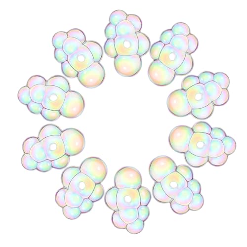 Sosoport 10 Stück Wolkenperlen Acryl Lose Spacerperlen für Schmuckherstellung für Armbänder Ohrringe und Bastelprojekte Einzigartiges Design Stark und Farbenfroh von Sosoport