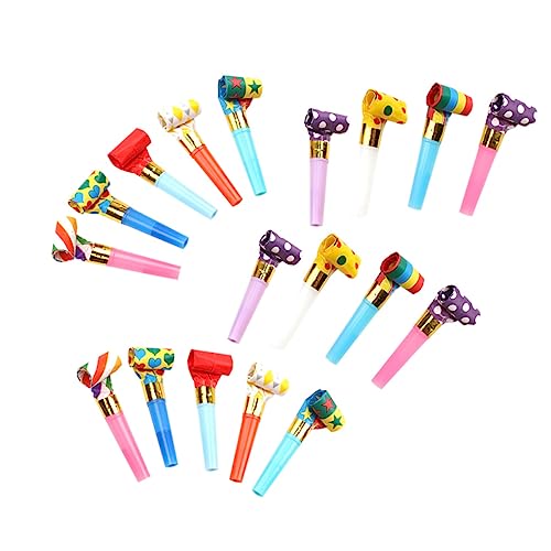 Sosoport 100 Stück bunte Pfeife fasching zubehör faschingsaccessoires geräuschemacher Lustige Tröten fasching accessoires Partyzubehör für Karnevalsfeiern pfeifen Plastik von Sosoport
