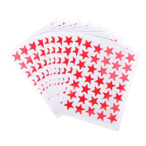 Sosoport 10Blätter Sternbelohnungsaufkleber Selbstklebende Fünf Punkte Star Sticker für Sicher und Gesund für Schule Büro und Zuhause Rote Aufkleber Sosoport 10Blätter Sternbelohnungsaufkleber Selbstklebende Fünf Punkte Star Sticker für Sicher und Gesund für Schule Büro und Zuhause Rote Aufkleber von Sosoport