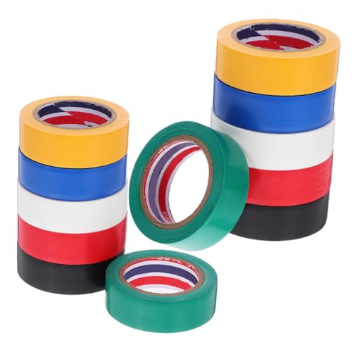 Sosoport 12 Rollen Isolierband Hochtemperaturbeständig Elektriker Klebeband mit Haftung Farben Vielseitig für Kabelschutz Bündeln Markieren im Haushalt Kfz Geeignet Sosoport 12 Rollen Isolierband Hochtemperaturbeständig Elektriker Klebeband mit Haftung Farben Vielseitig für Kabelschutz Bündeln Markieren im Haushalt Kfz Geeignet von Sosoport
