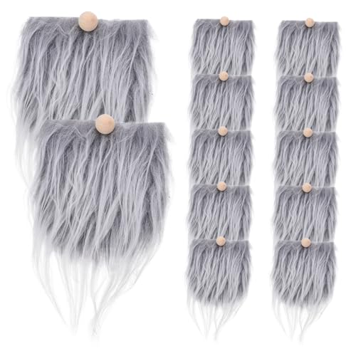 Sosoport 12 Sätze Teiliges Set Künstlicher mit Holzperlen Diy Bastelbedarf für und Puppen Selbstklebend Frostgrau für Cosplay und Dekoration von Sosoport