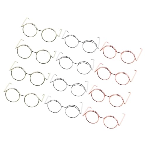 Sosoport 12 Stück Brillen Spielzeugzubehör Mini Sonnenbrillen Puppenbrillen Dekoration Für Puppen Kleine Puppen Drahtbrillen Puppenbrillen Puppen Anziehbrillen Mini Puppen von Sosoport