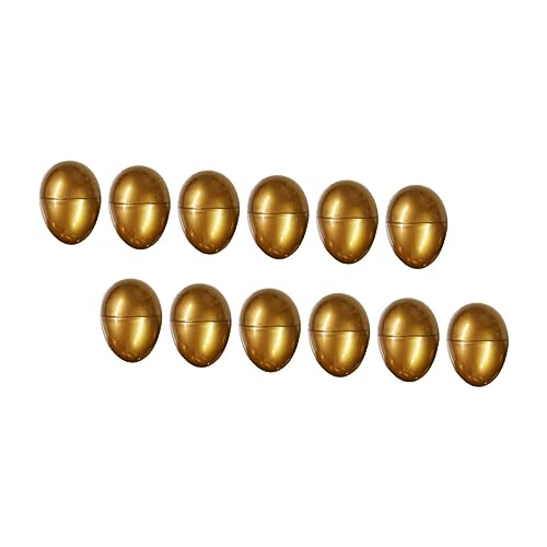 Sosoport 12 Stück Gacha hühner geschenktasche ostern zocken glucksbringer toys Ei groß Dekorationen gefüllt Überraschung machen Requisiten dekorativ pp Golden von Sosoport