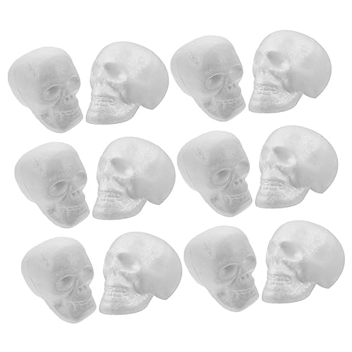 Sosoport 12 Stück Halloween Schaumstoff Schädel Köpfe Deko Unvollendete Halloween Dekoration für Gruselige Partys und Veranstaltungen Sosoport 12 Stück Halloween Schaumstoff Schädel Köpfe Deko Unvollendete Halloween Dekoration für Gruselige Partys und Veranstaltungen von Sosoport