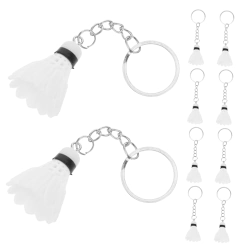 Sosoport 12 Stück Mini Badminton Schlüsselanhänger aus PVC Detailgetreue Federball Anhänger Leichte Taschen und Schlüsselanhänger für Partygeschenke Rucksack und Handtaschen Deko von Sosoport