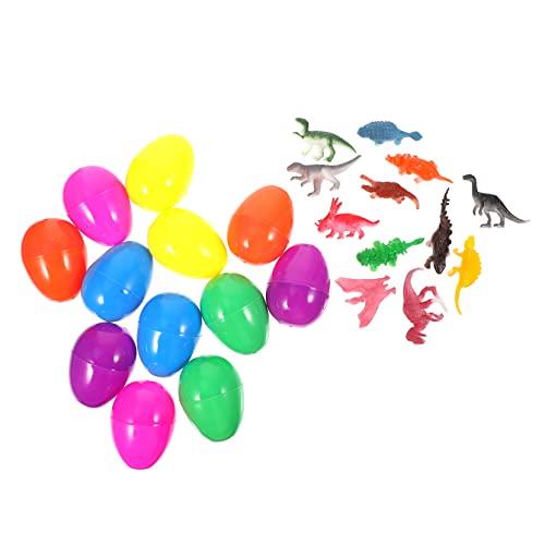 Sosoport 12 Stück Osterei-dinosaurier-ei Gefülltes Dinosaurier-ei Jagd Dinosaurier-eier Überraschung Ausgestopft Spielzeugeier Vor Jungs Extra Große Eier Party Junge Befüllbar Plastik von Sosoport